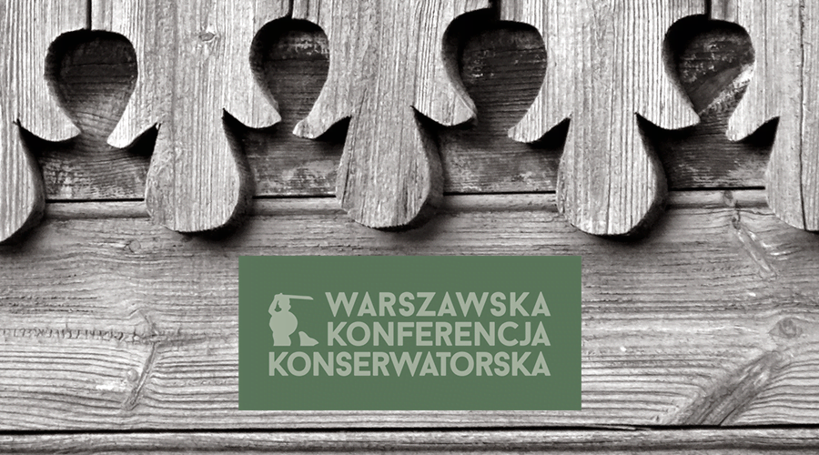 Plakat promujący piątą warszawską konferencję konserwatorską