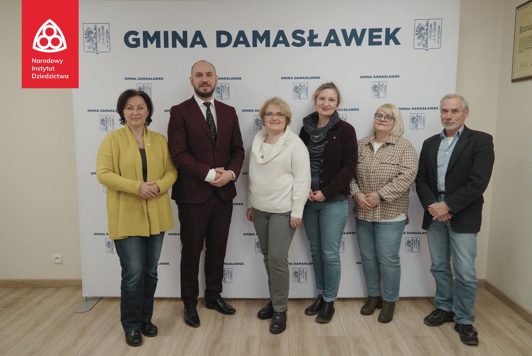 Spotkanie polskich-partnerow projektu z Wojtem Gminy Damaslawek