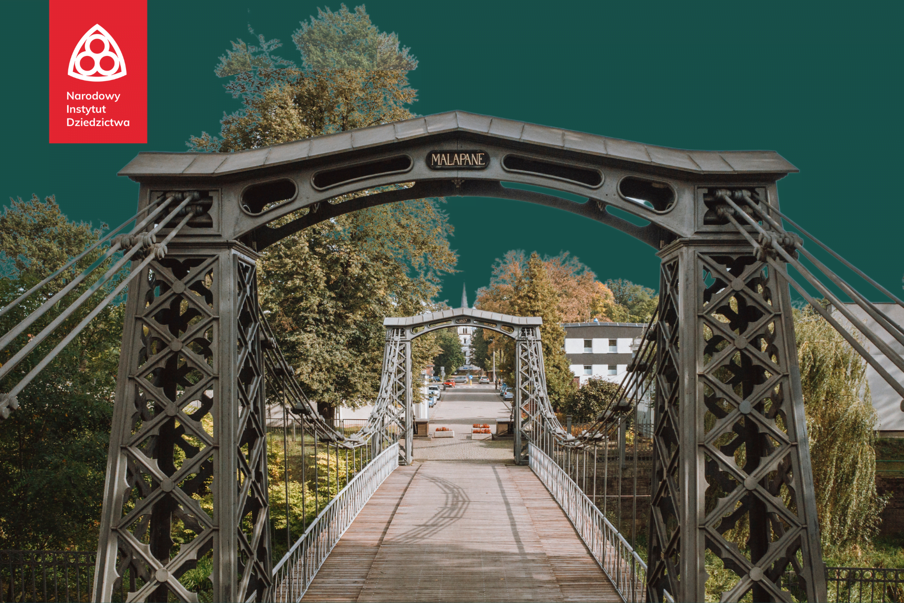Żelazny Most Wiszący wybudowany w 1827 roku w gminie Ozimek w województwie opolskim
