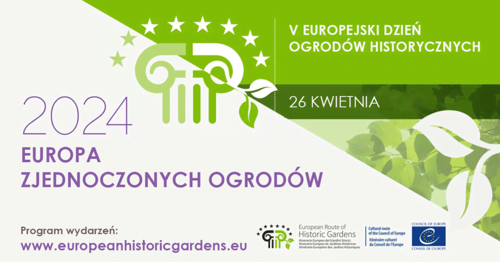 plakat wydarzenia Europejskiego Dnia Ogrodów Historycznych